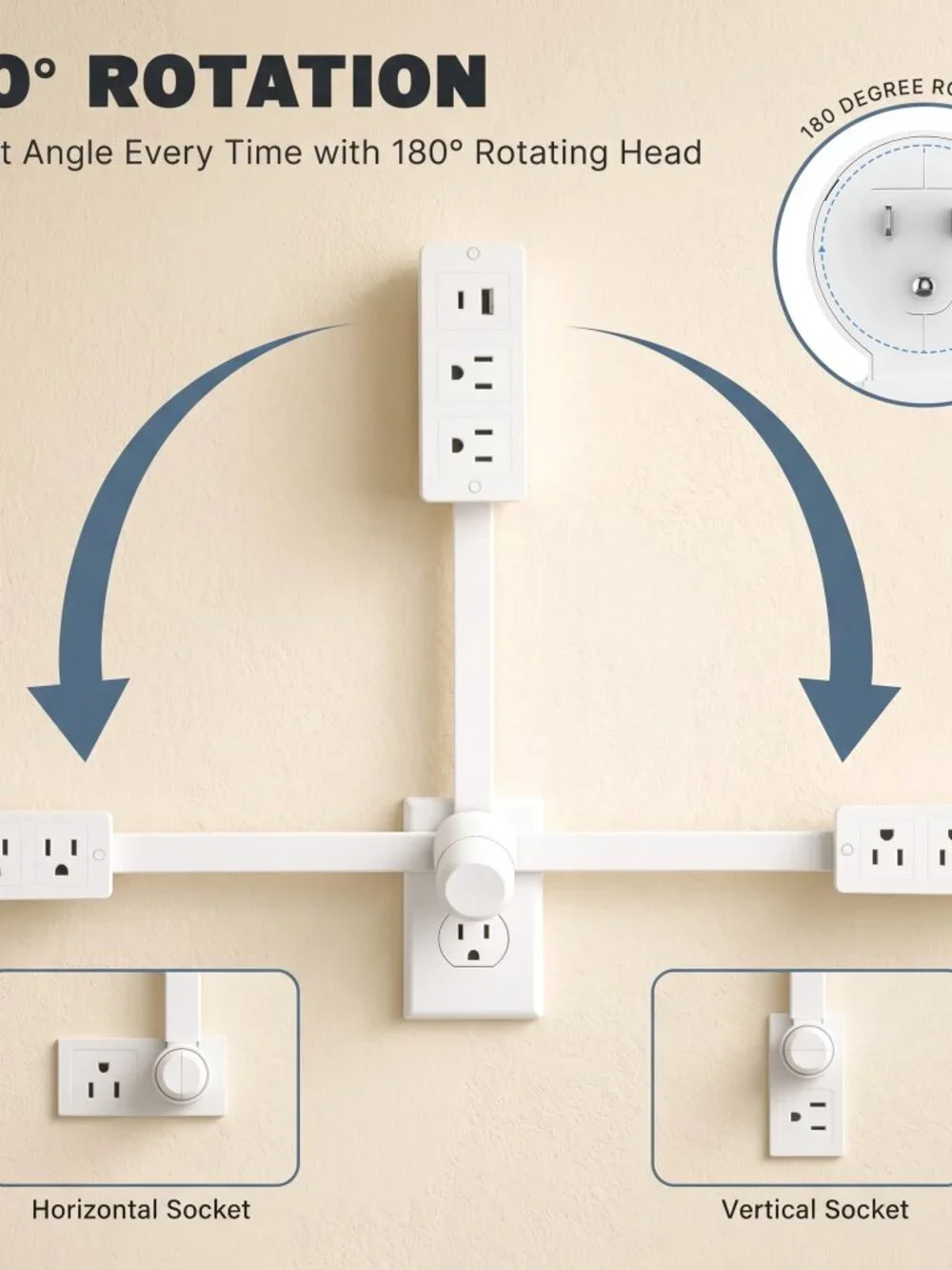 Electrical Outlet Extender Stick – Extendable Wall Outlet Extension for Hard
